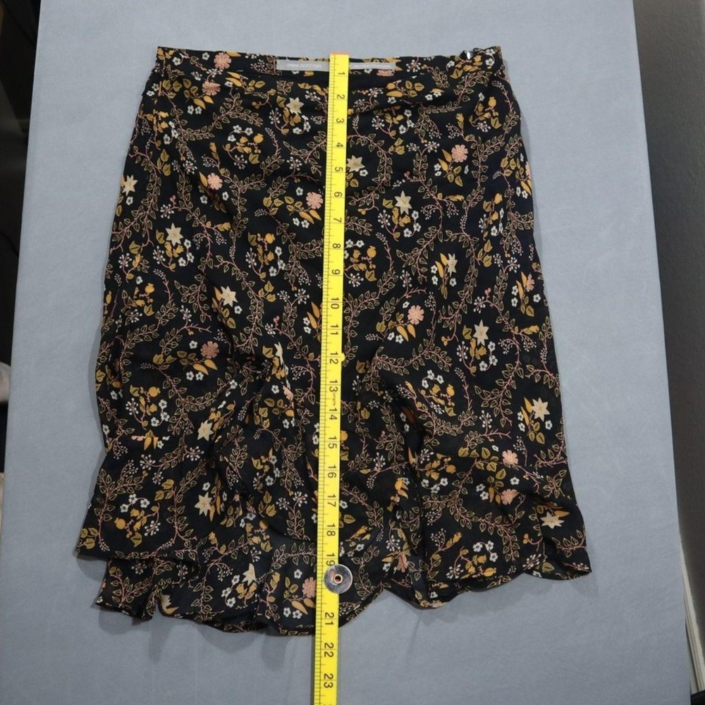 Urban Outfitters Floral Ruffle Mini Skirt Black Ditsy Boho Whimsigoth Medium - Picture 3 of 6
